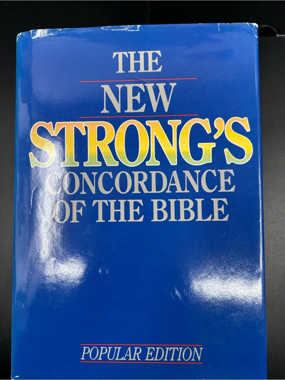 Strong's Concordance Hardcover w/ gold file spine - Navy